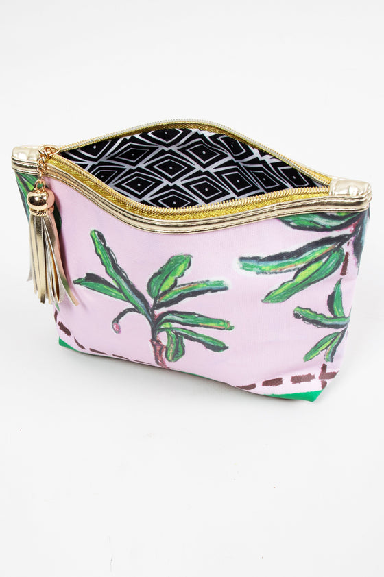 Pink Palm Classic Make Up Bag