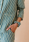 Green Checkerboard Cotton Pyjamas TartanBlanketCo