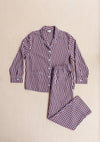 Lilac Checkerboard Cotton Pyjamas TartanBlanketCo