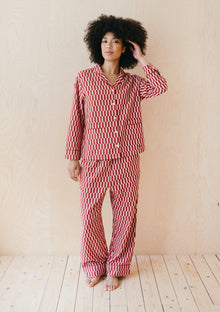  Rose Checkerboard Cotton Pyjamas TartanBlanketCo