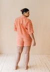 Apricot Checkerboard Cotton Pyjamas TartanBlanketCo