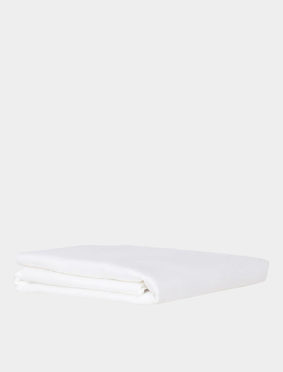 Fitted Sheet in White (Eucalyptus Silk)