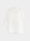 White Paisie Ribbed Jumper