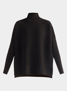  Black Paisie Turtleneck Ribbed Jumper