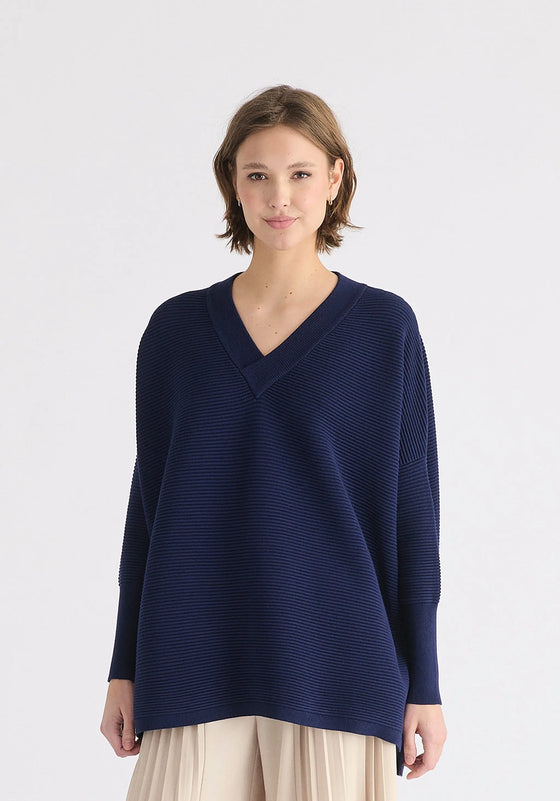 Paisie V-Neck Ribbed Jumper Paisie