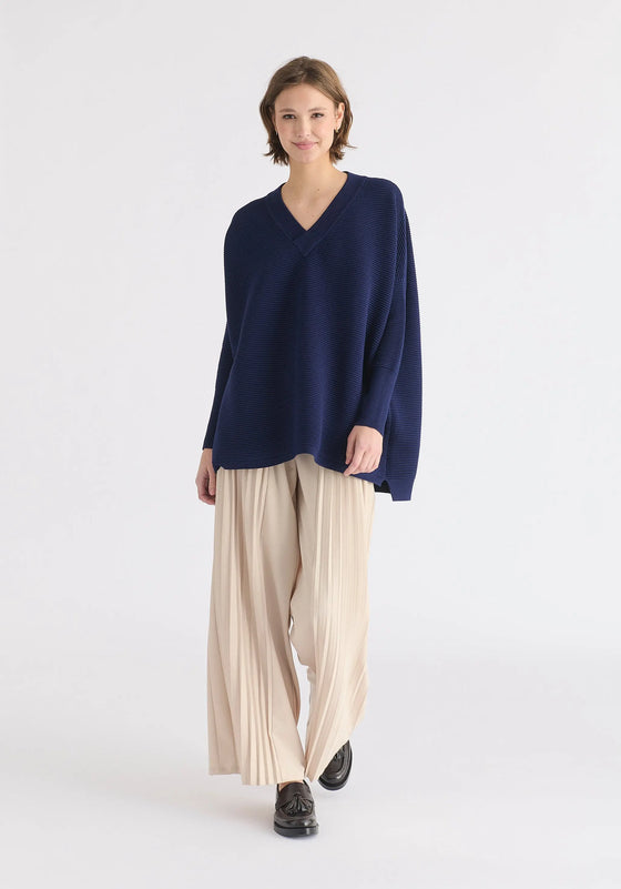 Paisie V-Neck Ribbed Jumper Paisie