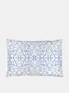 Pale Blue With White Hummingbird Damask Pattern Silk Pillowcase Long Studio Design