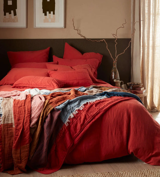 Paprika 100% Linen Bed Linen The Secret Linen Store