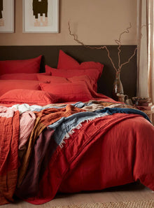  Paprika 100% Linen Bed Linen