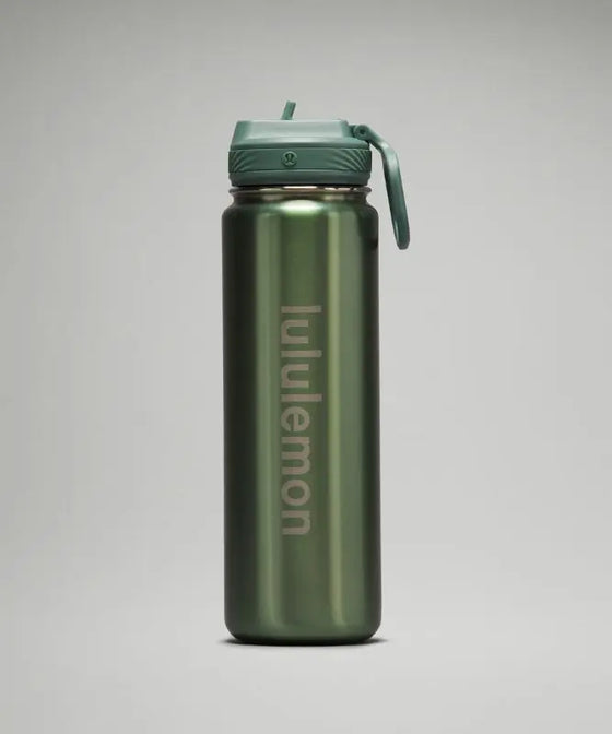 lululemon – Back to Life Sport Bottle 24oz Straw Lid – Color Grey/Green/Pastel Lululemon