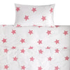 Pastel Pink Star Toddler Cot Bed Duvet Set Lulu and Nat