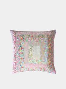  Patchwork Cushion Made With Pink Liberty Fabric Coco & Wolf