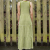 Paula Gingham Cotton Knitted Maxi Dress - Green Cara & The Sky