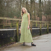 Paula Gingham Cotton Knitted Maxi Dress - Green Cara & The Sky