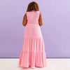 Paula Gingham Cotton Knitted Maxi Dress - Hot Pink Cara & The Sky