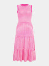 Paula Gingham Cotton Knitted Maxi Dress - Hot Pink Cara & The Sky