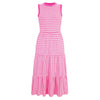 Paula Gingham Cotton Knitted Maxi Dress - Hot Pink Cara & The Sky