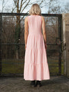 Paula Gingham Cotton Knitted Maxi Dress - Light Pink Cara & The Sky