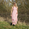 Paula Gingham Cotton Knitted Maxi Dress - Light Pink Cara & The Sky