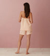 Peach Lara 100% Linen Cami Top The Secret Linen Store