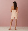 Peach Lara 100% Linen Cami Top The Secret Linen Store