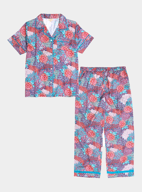 Peacock Women's Satin Pyjamas