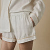 Pearl Linen Tencel Linen Blend Pyjama Shorts Set Piglet