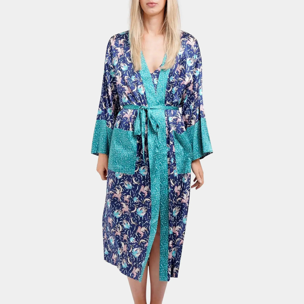 Pegasus Silk Long Robe Jessica Russell Flint