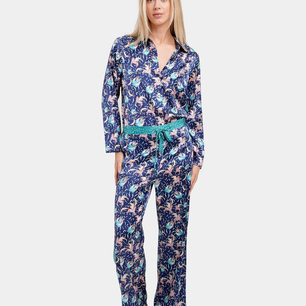 Pegasus Women's Silk Pyjama Trouser Set Jessica Russell Flint