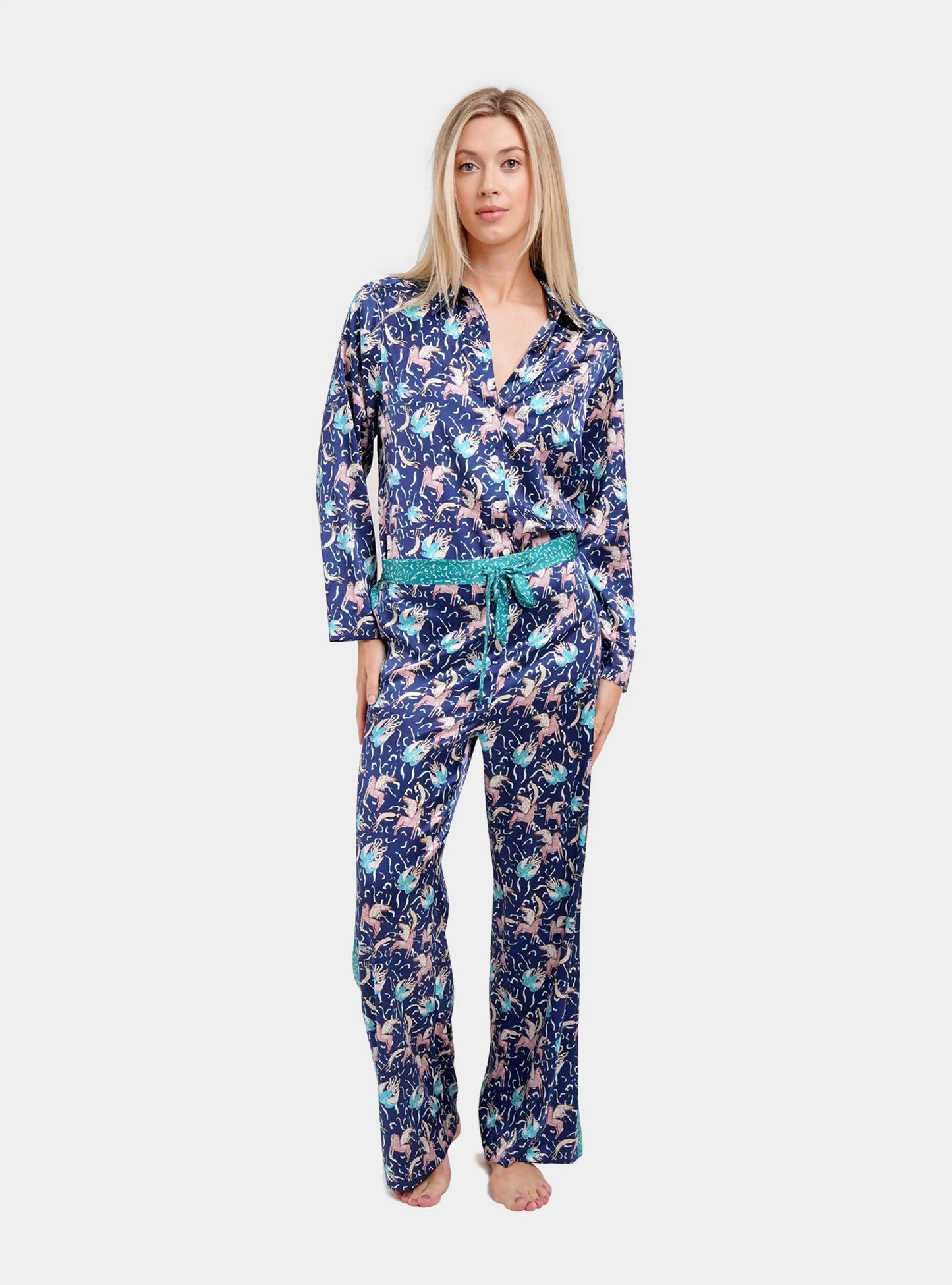 Pegasus Women's Silk Pyjama Trouser Set Jessica Russell Flint