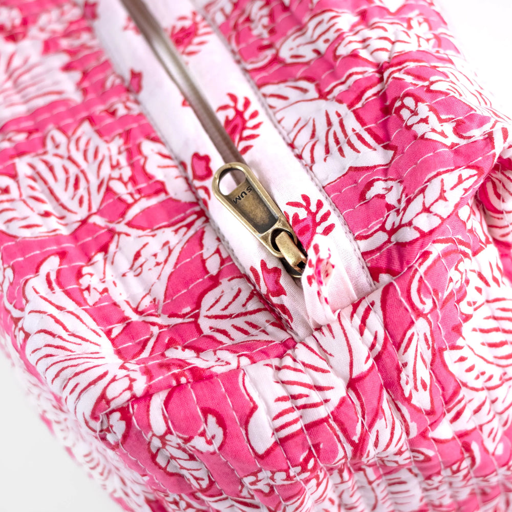 Peony Paisley Cotton Wash Bag inara