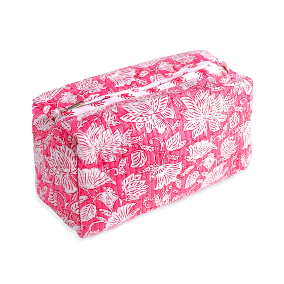 Peony Paisley Cotton Wash Bag inara