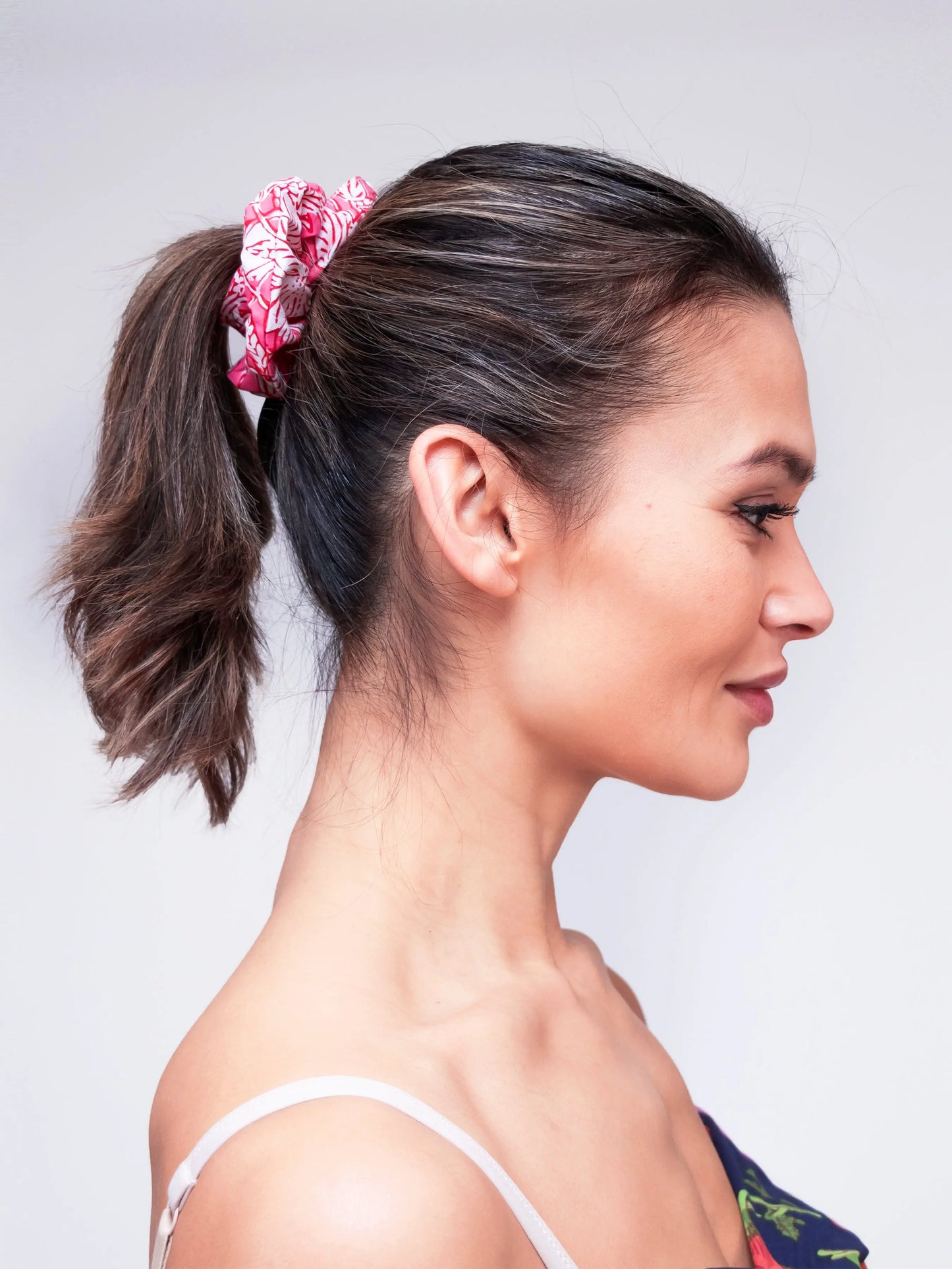 Peony Paisley Floral Cotton Hair Scrunchies inara