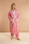 Peony Paisley Women's Cotton Robe inara