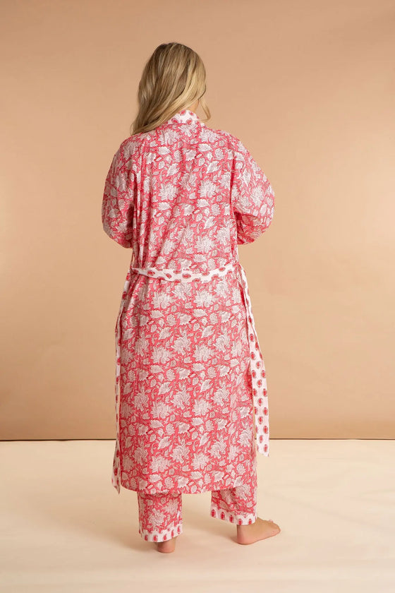 Peony Paisley Women's Cotton Robe inara