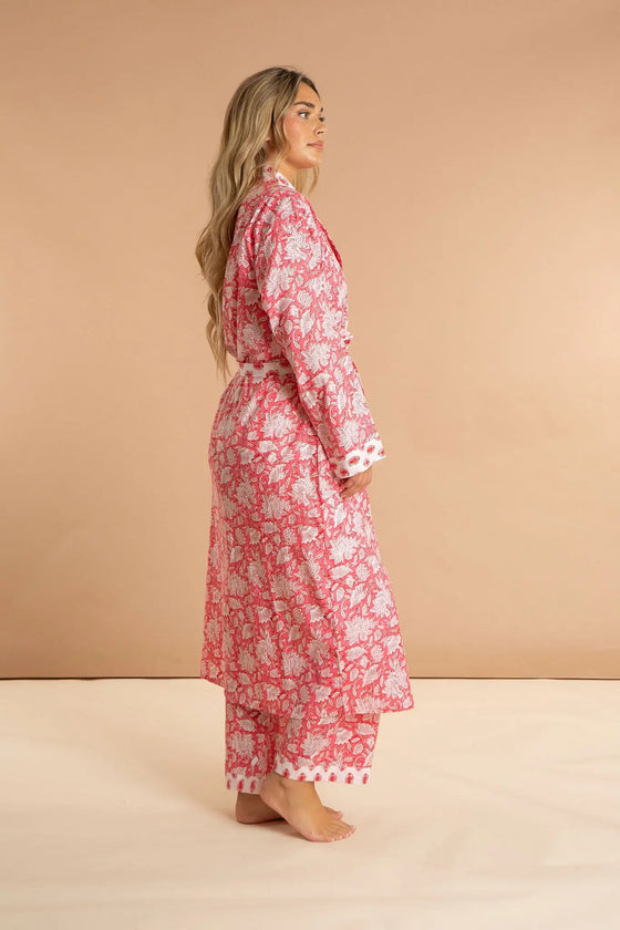 Peony Paisley Women's Cotton Robe inara