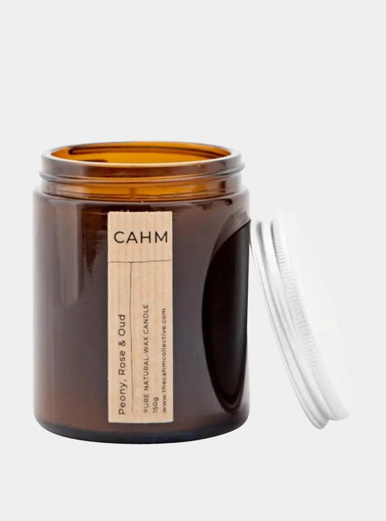 Peony, Rose & Oud Candle - Amber Jar CAHM