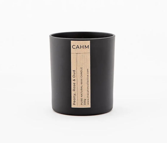 Peony, Rose & Oud Candle - Black CAHM