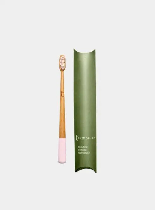 Petal Pink - Medium - Truthbrush Bamboo Toothbrush Truthbrush