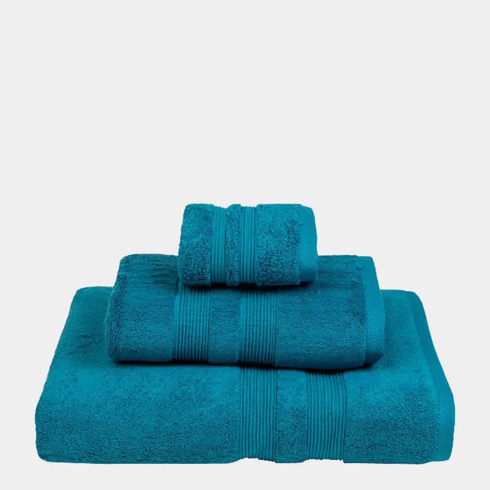 Petroleum Blue Elegance Cotton Towel Torres Novas