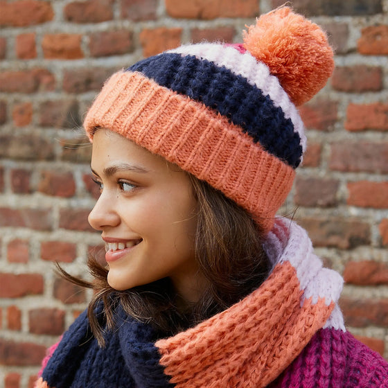 Phoebe Hat & Leia Scarf Set - Berry Cara & The Sky