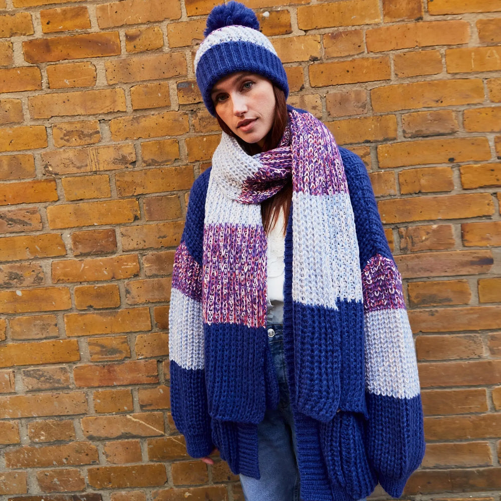 Phoebe Hat & Leia Scarf Set - Cobalt Blue Cara & The Sky