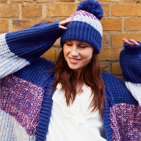 Phoebe Hat & Leia Scarf Set - Cobalt Blue Cara & The Sky