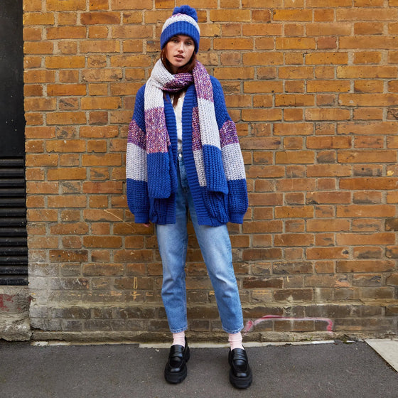 Phoebe Hat & Leia Scarf Set - Cobalt Blue Cara & The Sky