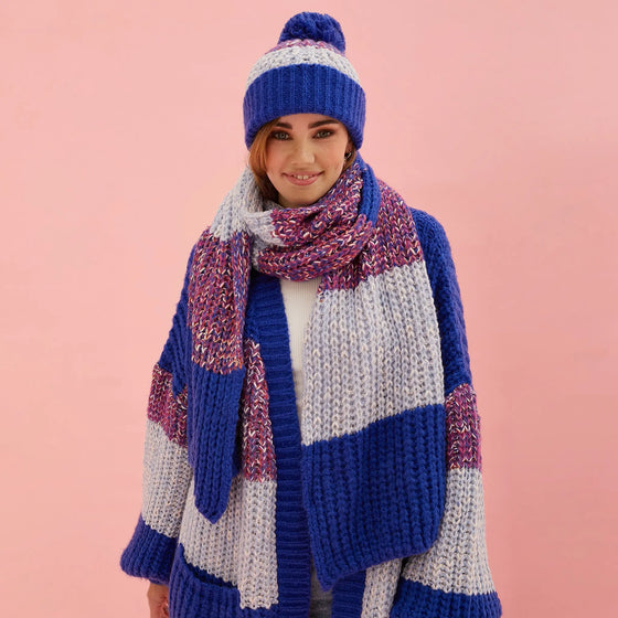 Phoebe Hat & Leia Scarf Set - Cobalt Blue Cara & The Sky