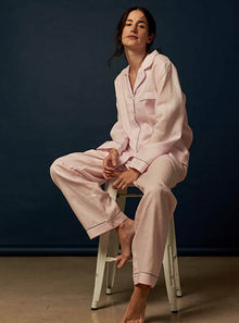  Pink Linen Pyjama Trouser Set