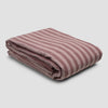 Plum Wine Amberley Stripe Linen Duvet Cover