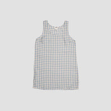  Warm Blue Gingham Linen Nightdress