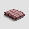 Berry Check Linen Duvet Cover