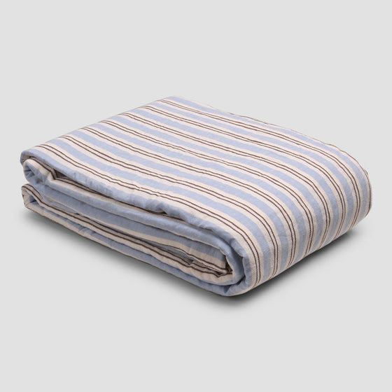 Bluebell Somerley Stripe Linen Duvet Cover